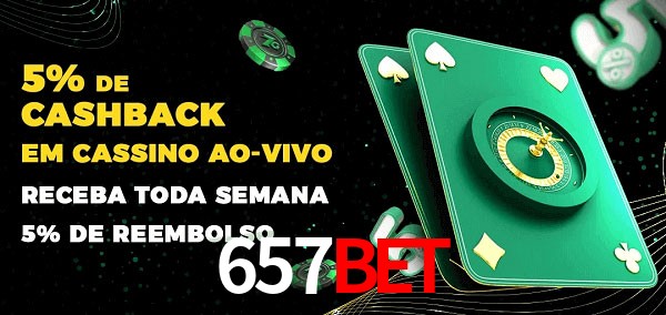 Promoções do cassino ao Vivo 657bet